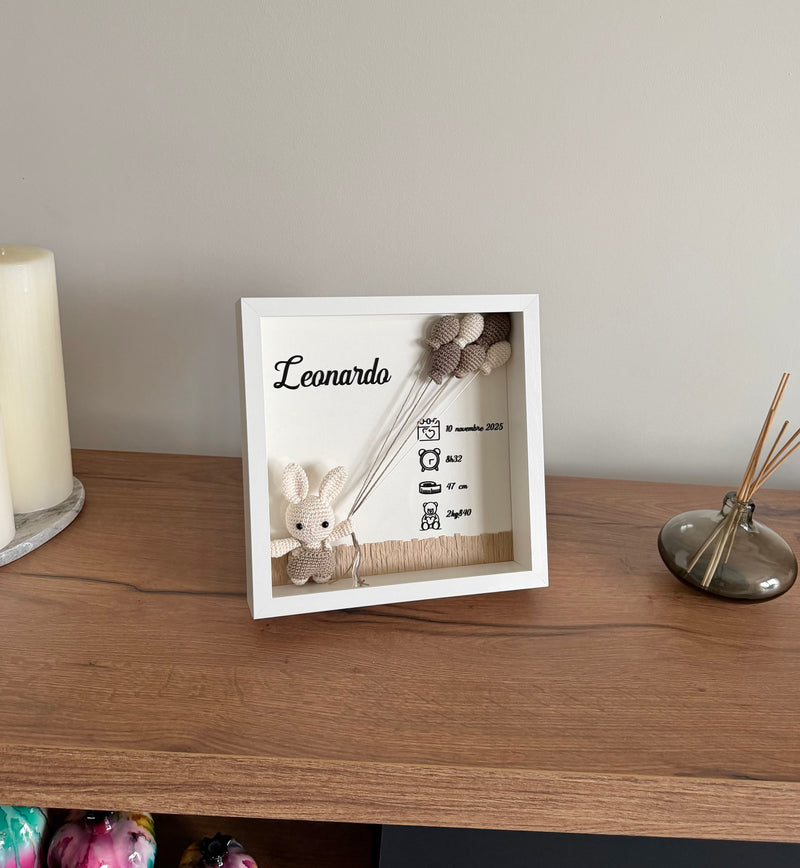 Beige Bunny Birth Frame