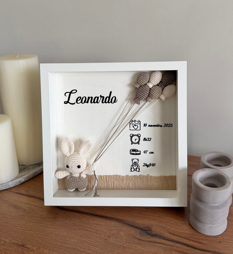 Beige Bunny Birth Frame