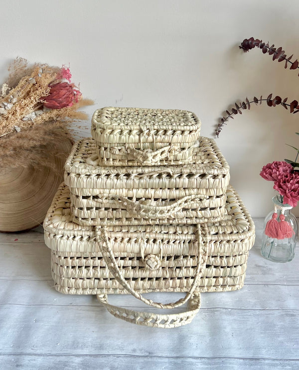 Valisette en feuilles de palmier