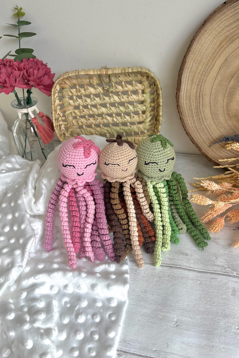 Peluche pieuvre au crochet