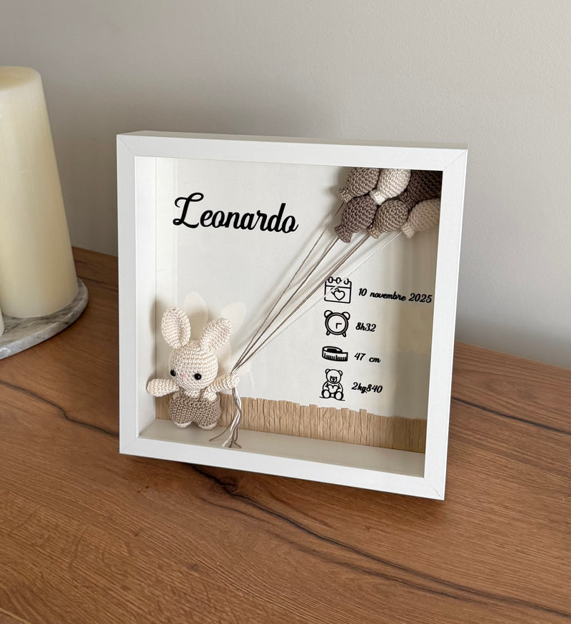 Beige Bunny Birth Frame
