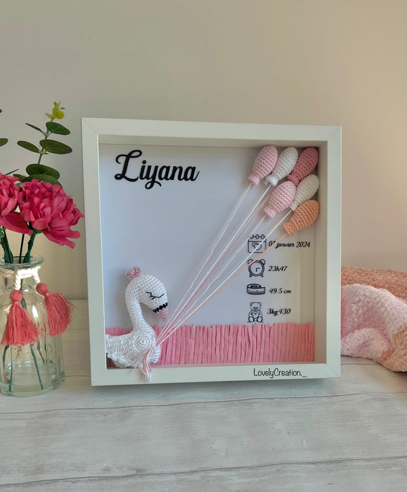 Cadre de naissance les Cygnes
