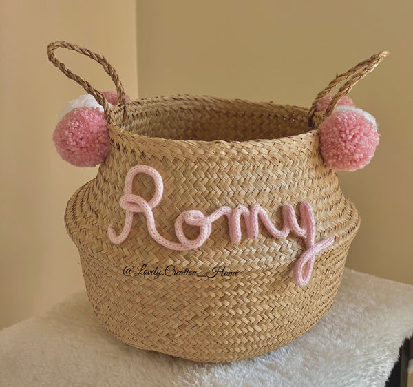 Panier osier personnalisé