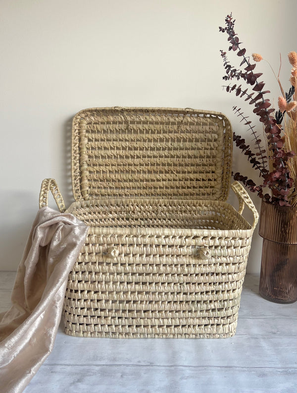 Malle de rangement en feuilles de palmier - 50 cm