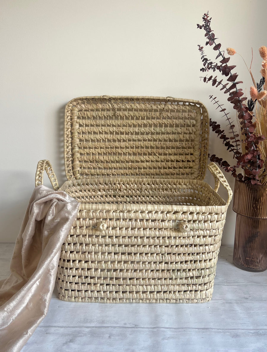 Malle de rangement en feuilles de palmier - 50 cm