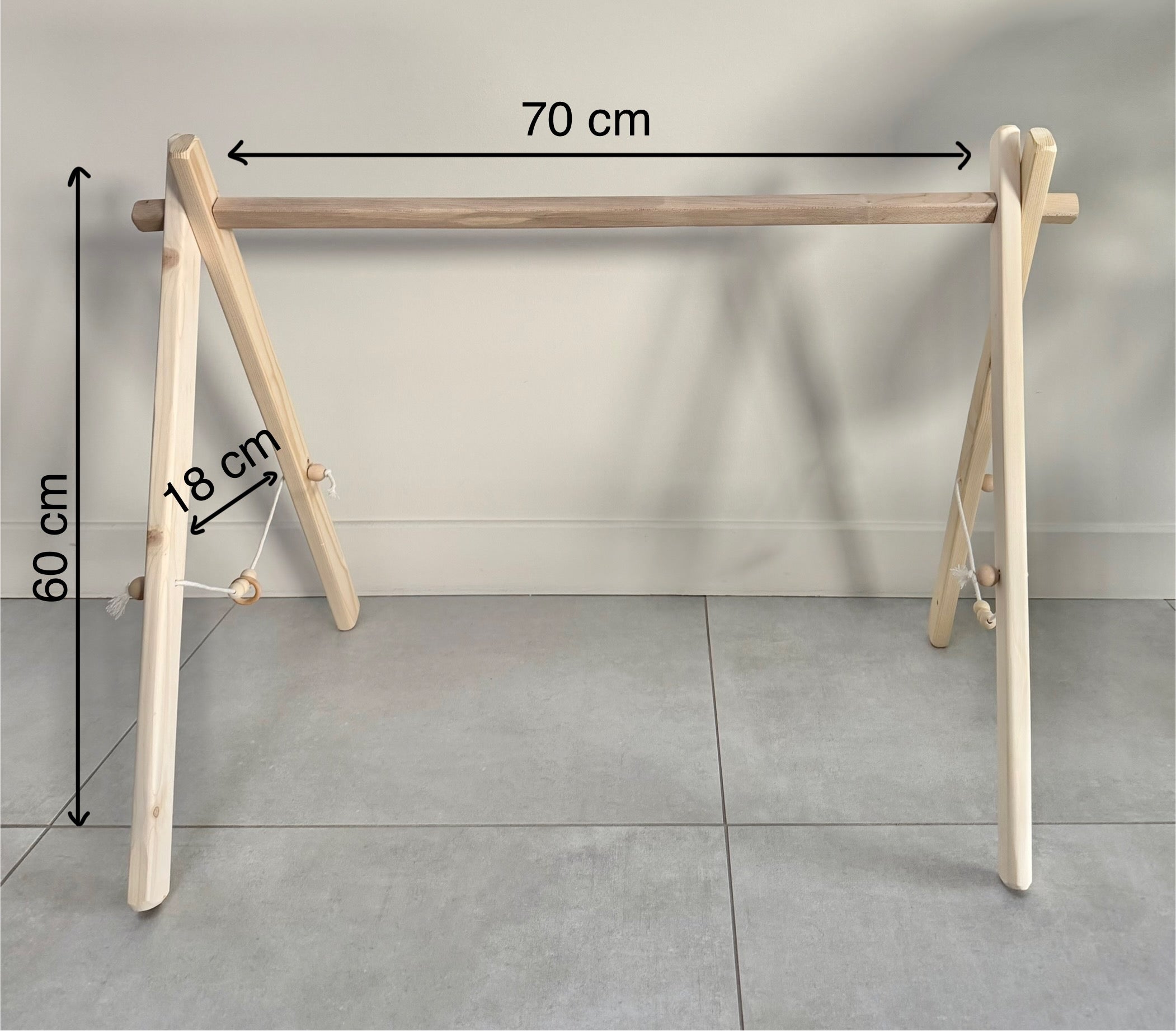 Arche d'éveil en bois d'hêtre -  support portique pour suspensions