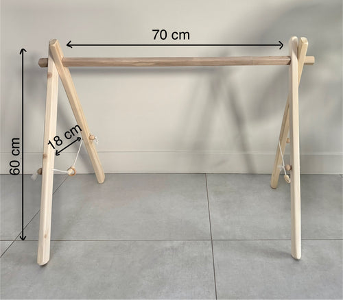 Arche d'éveil en bois d'hêtre -  support portique pour suspensions
