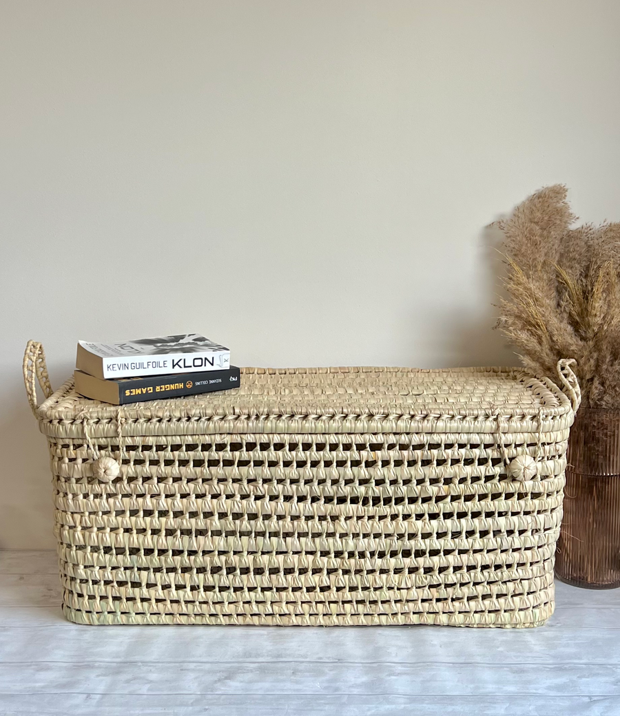 Malle de rangement en feuilles de palmier - 80 cm