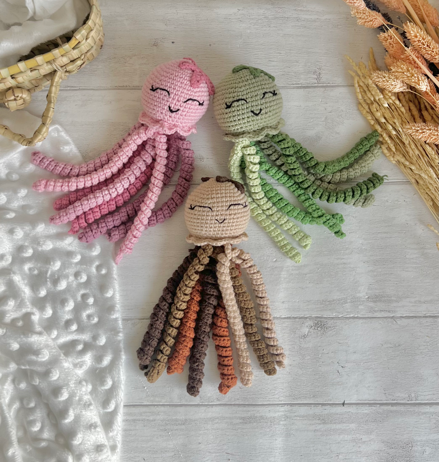 Peluche pieuvre au crochet