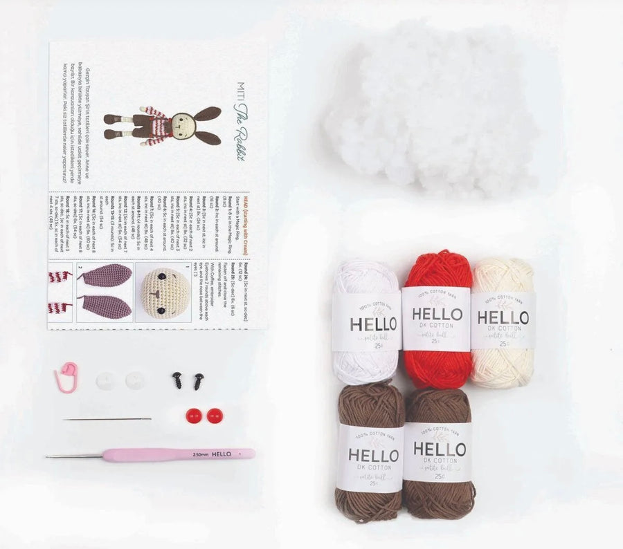 Kit de Création au Crochet de la marque HELLO - Miti le Lapin 🐰
