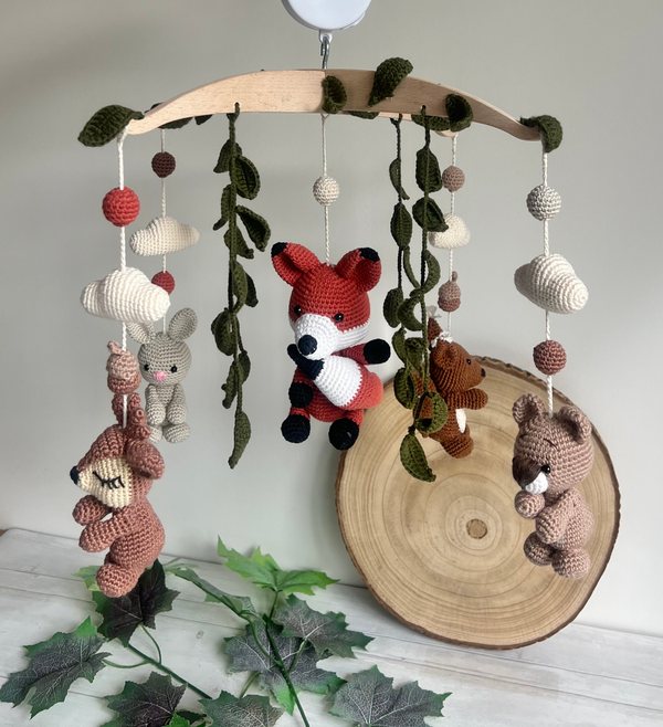 Forest animals musical mobile