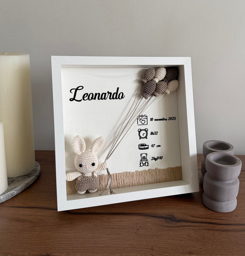 Beige Bunny Birth Frame