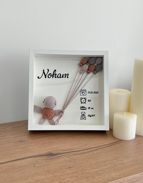 Cadre de naissance décoratif - animal au choix