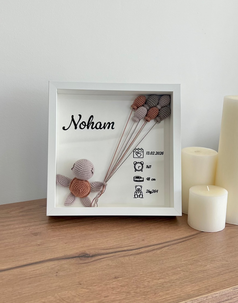 Cadre de naissance décoratif - animal au choix